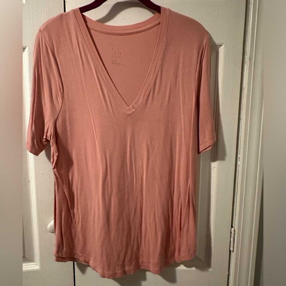 Pink V-Neck Tee